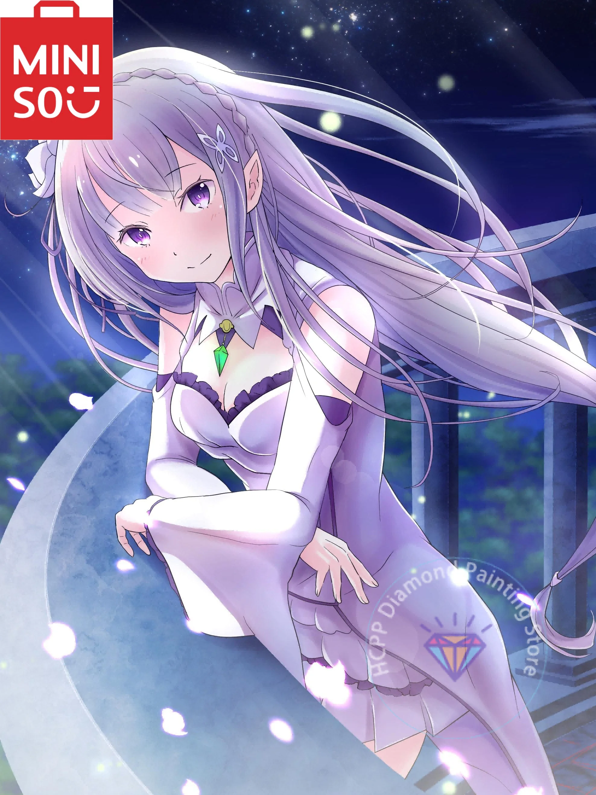 

MINISO DIY картина маслом по номерам аниме Re Zero украшение дома стены декор для гостиной лучший двумерный подарок рамки
