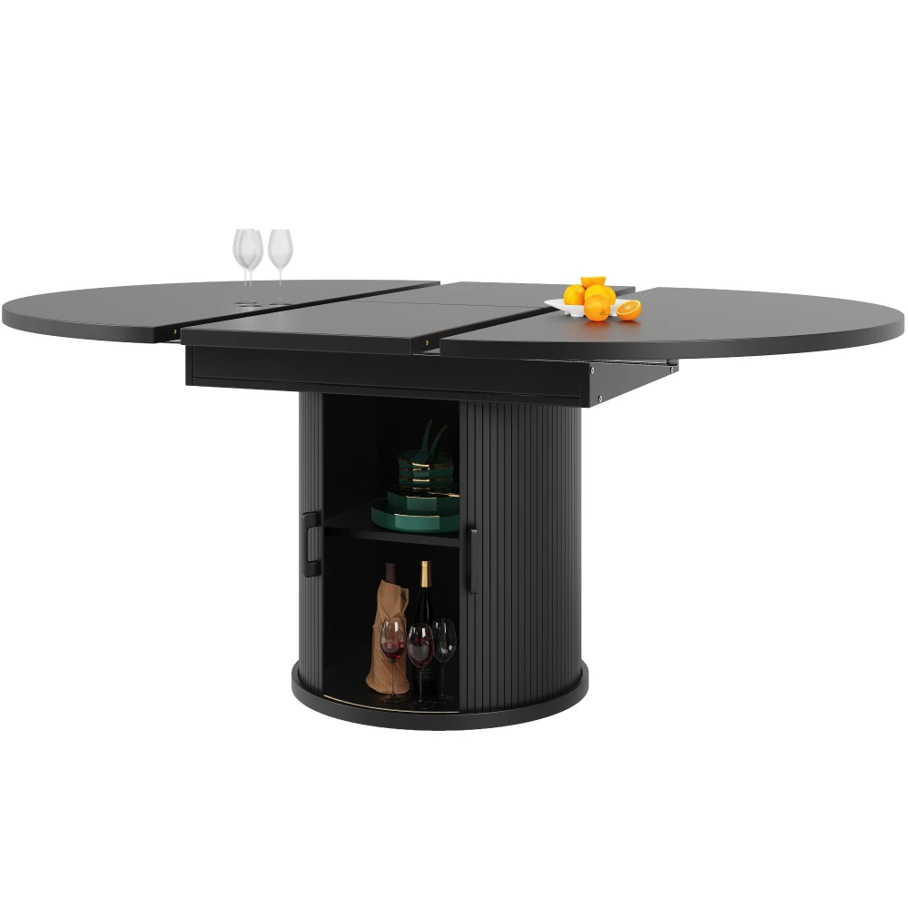Uitschuifbare eettafel 118-158 cm ruimtebesparende 6-persoons keukentafel verstelbaar aanrecht meubilair voor eetkamer