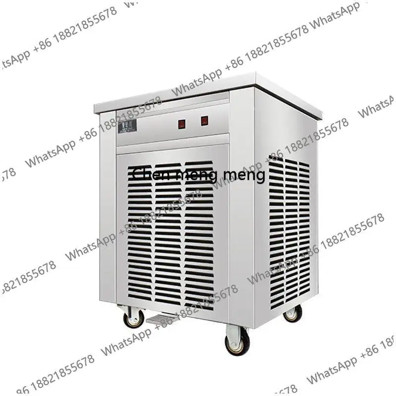 Thick-cut Fried Yogurt Machine Commercial Stall Small Double Pot Double Pressure High-power Fried Ice Machine