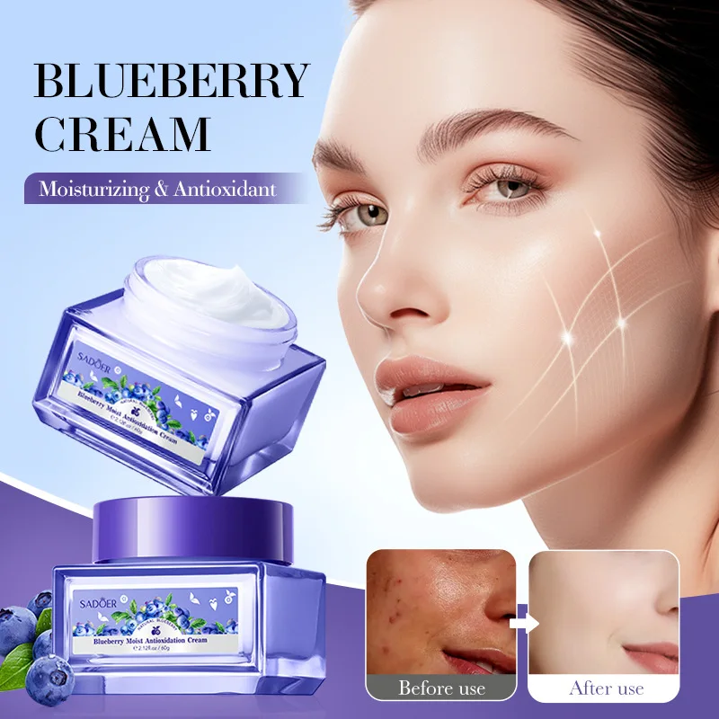 Blueberry Hyaluronic Acid Skin Brightening Cream Skincare Moisturizing Nourishing Facial Creams Beauty Skin Care Product