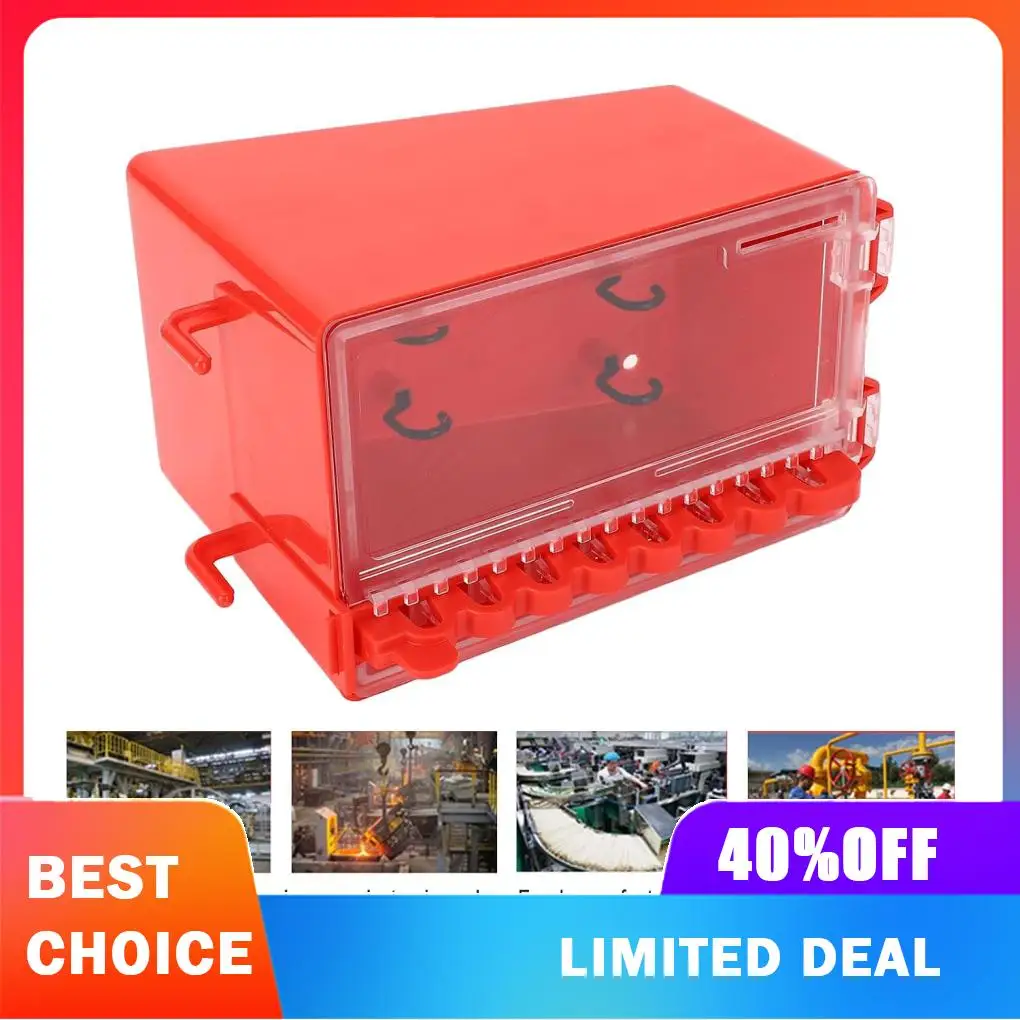 Engineering Plastic PC Wall Mounted Key Box Lockout Tagout Station Safety Lock Box Padlock Storage