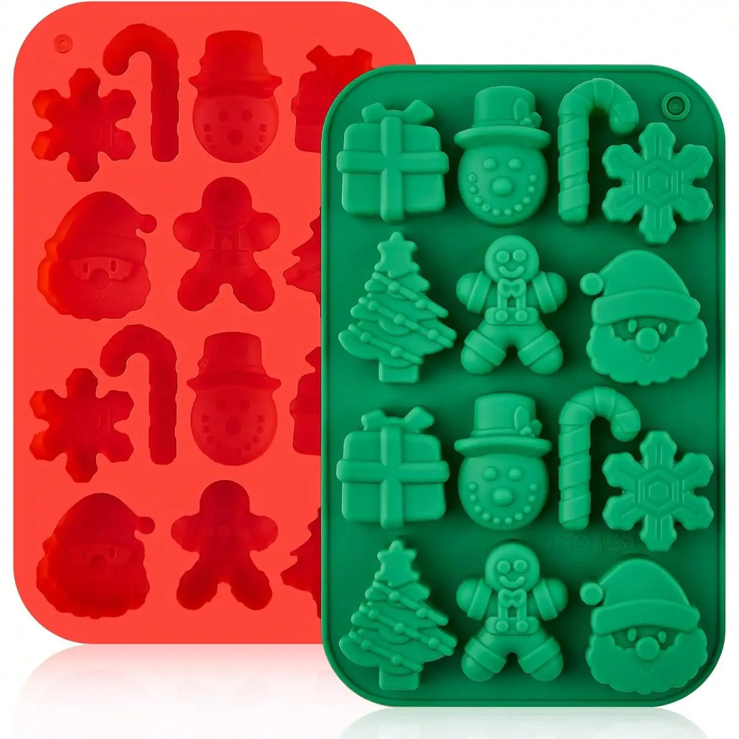 1-2 PCS Christmas 3D Snowflake Silicone Chocolate Molds - Candy Molds for Jelly, Ice Cube，Essential Baking Tools for Holiday DIY