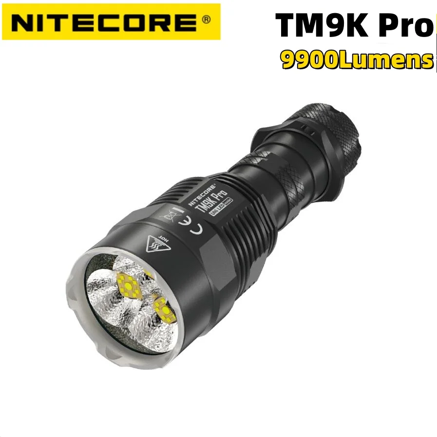 

NITECORE TM9K Pro 9900 Lumens Flashlight 510Meters 3 x NiteLab UHi 40 MAX LUMIN SHIELD Military Built-in 5000mAh Li-ion Battery