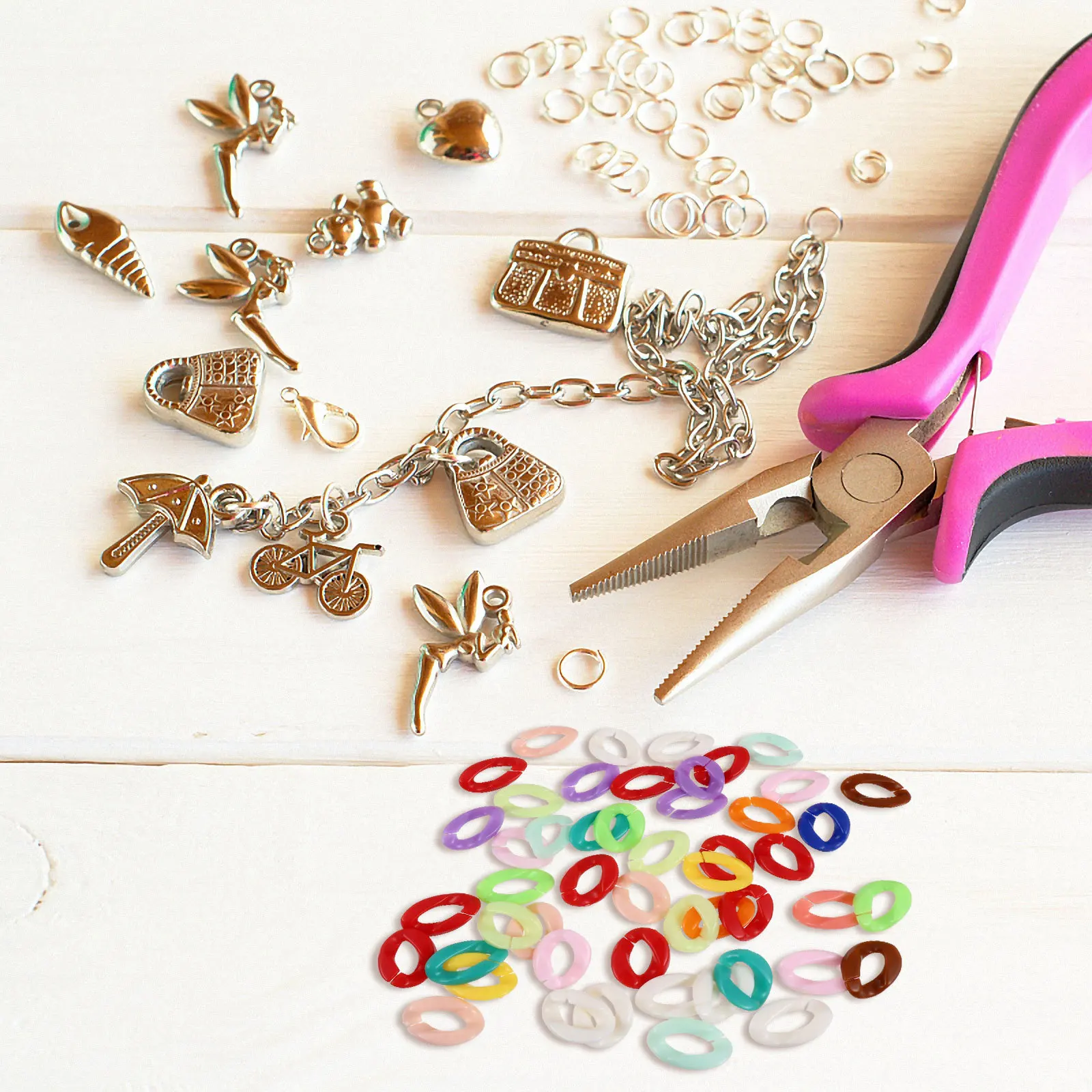 

100 pcs Ear Hook Clasps For Earrings Keychains Smooth Diy Jewelry Making Supplies Stylish Chain Accessories Bag Chain Supplies