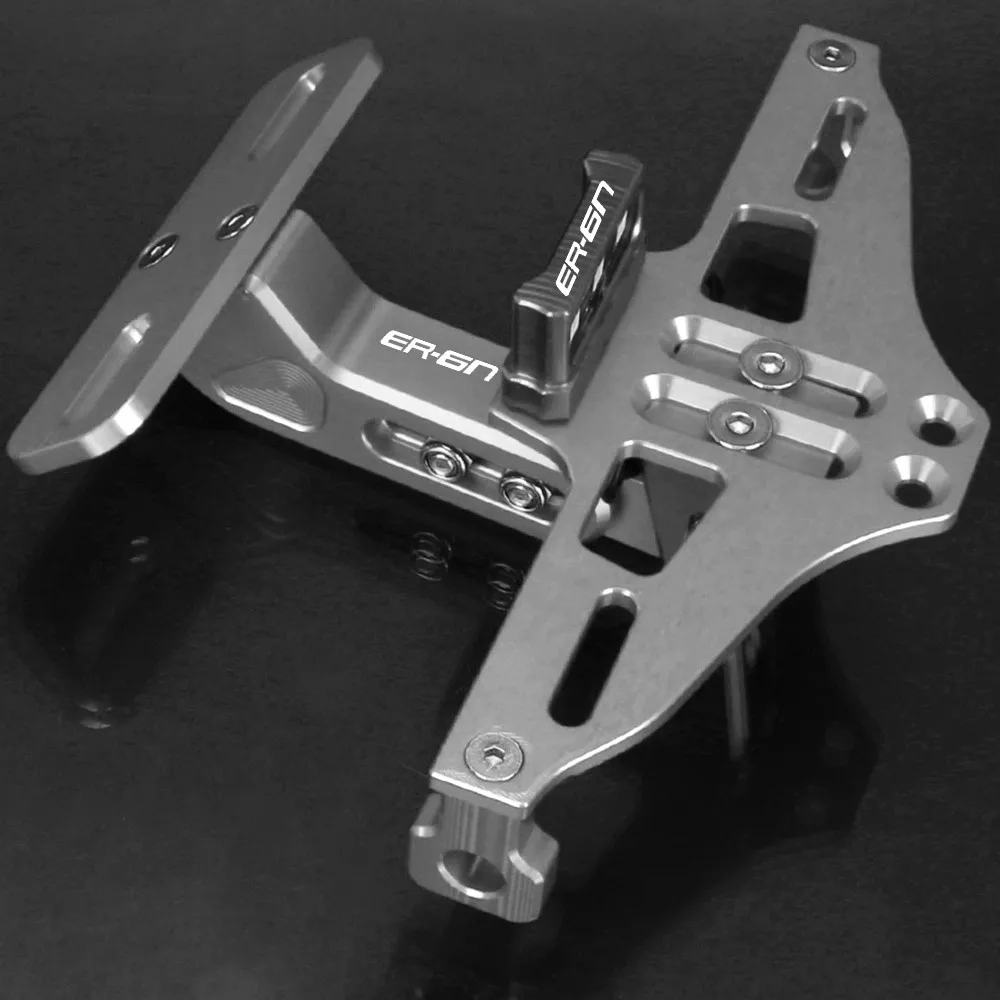 Motorcycle Rear License Plate Mount Holder FOR KAWASAKI ER6N ER6 N ER 6N 2012-2023 2022 2021 2020 LED Light 2019 2018 2017 2016