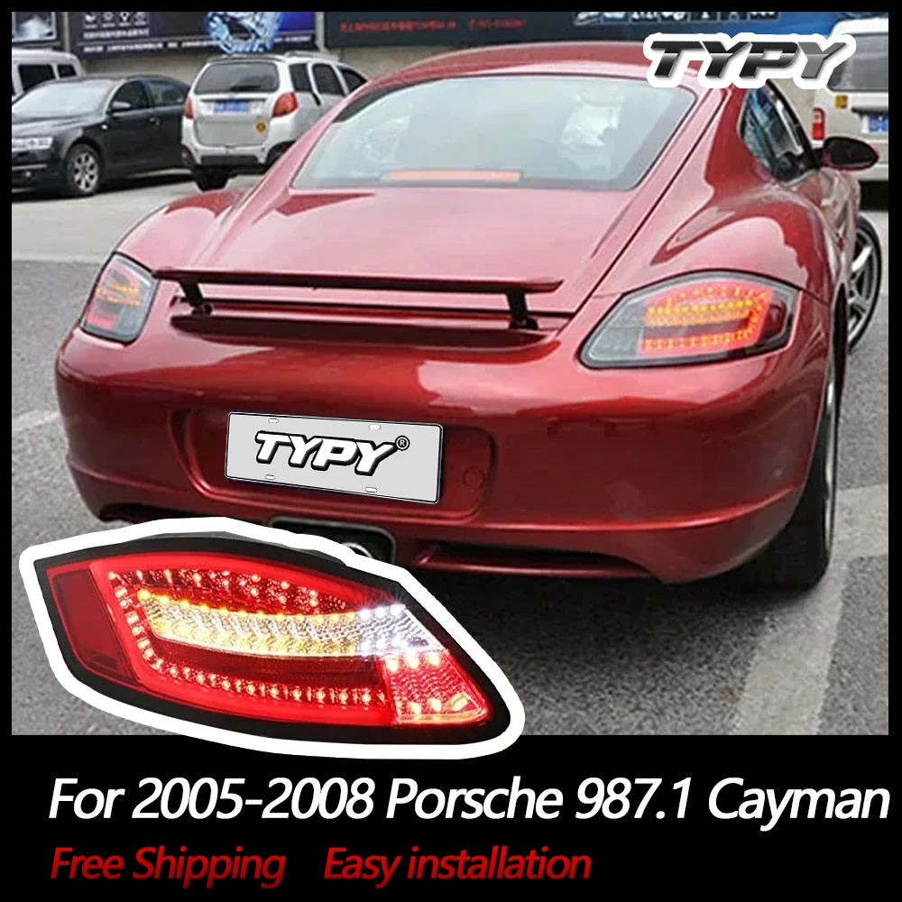 

Tail Lamps For 2005-2008 Porsche 987.1 Series Boxster Cayman Red Lens Premium LED Tail Light Housing Lamp Assembly Replacement