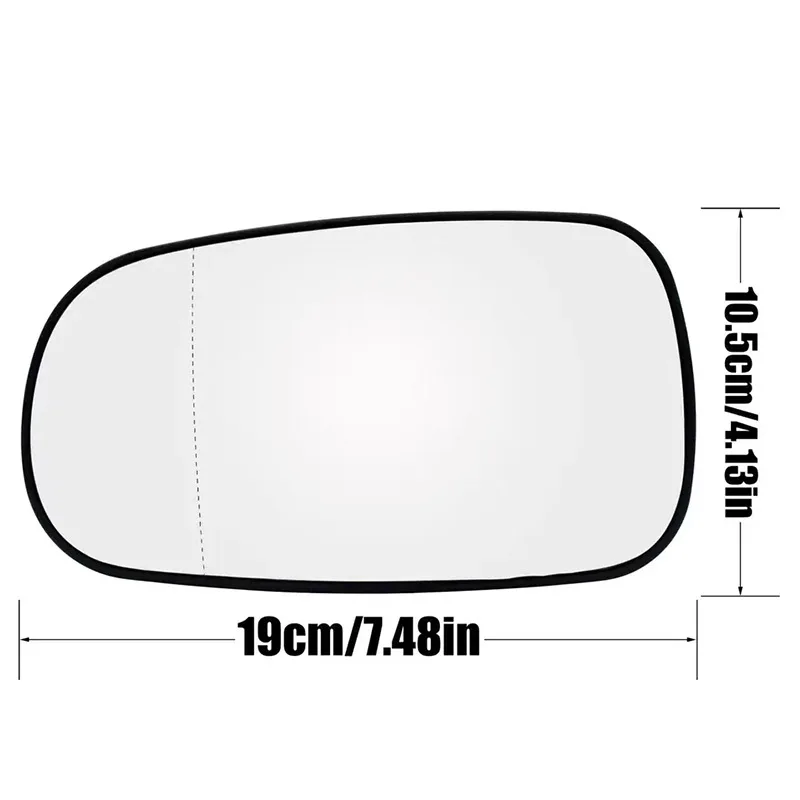 Suitable for 03 - 12 Saab 93 95 9-3 9-5 Reversing Lenses Heated Rear View Lenses Reflectors