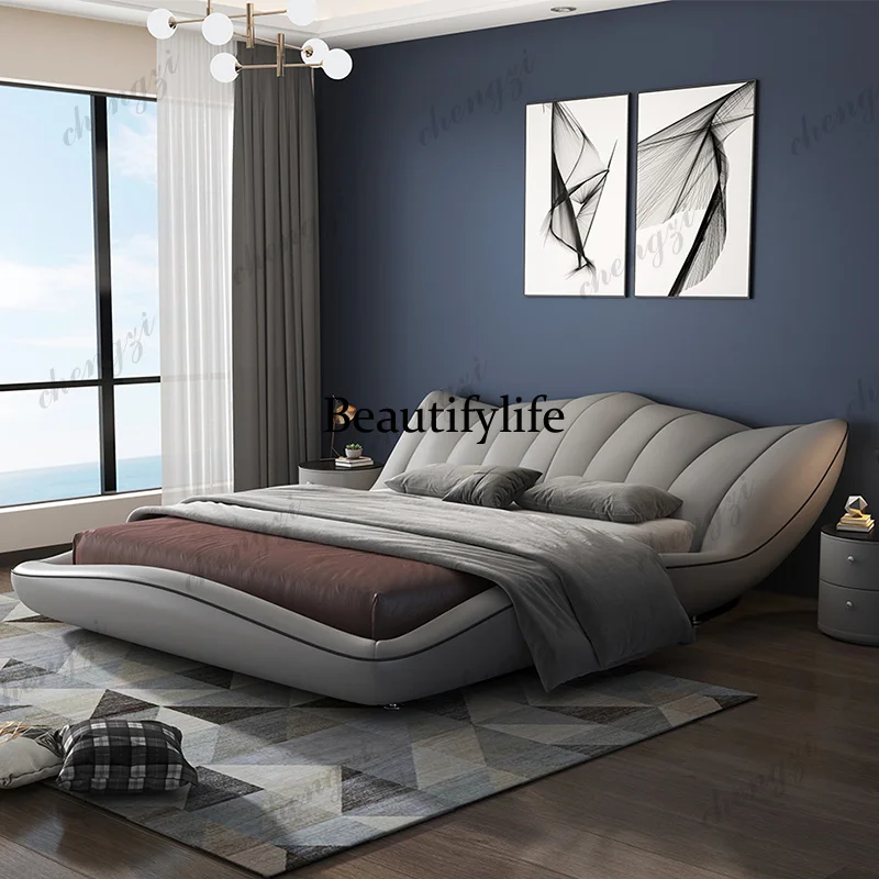 

Soft Black Design Double Bed Luxury Simple Beige Modern Small Double Beds White Japanese Cama Box Casal Bedroom Furniture