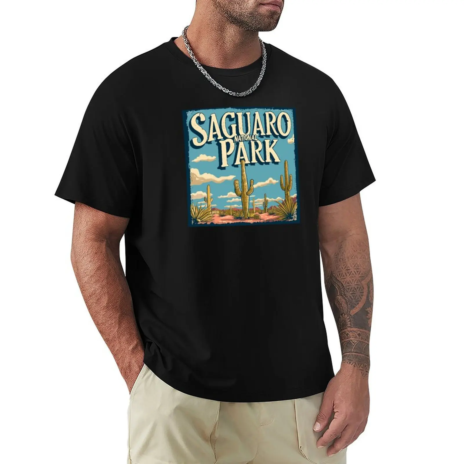 Saguaro National Park T-Shirt t shirts for man pack white T-Shirt