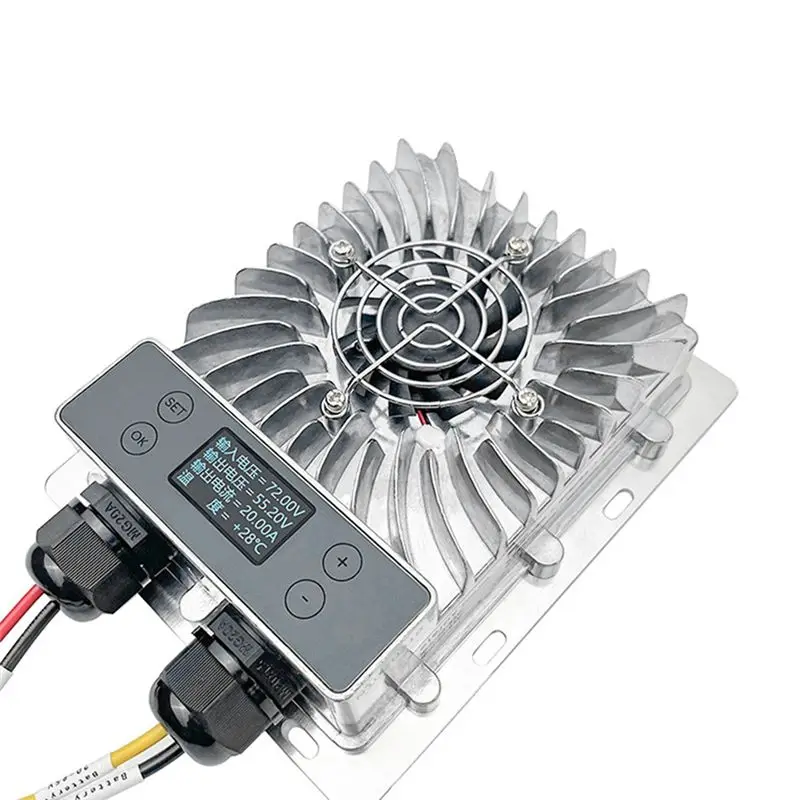 MPPT Solar Controller With LCD Display 20-85V Voltage Adjustable Efficient Photovoltaic Step-Down Module