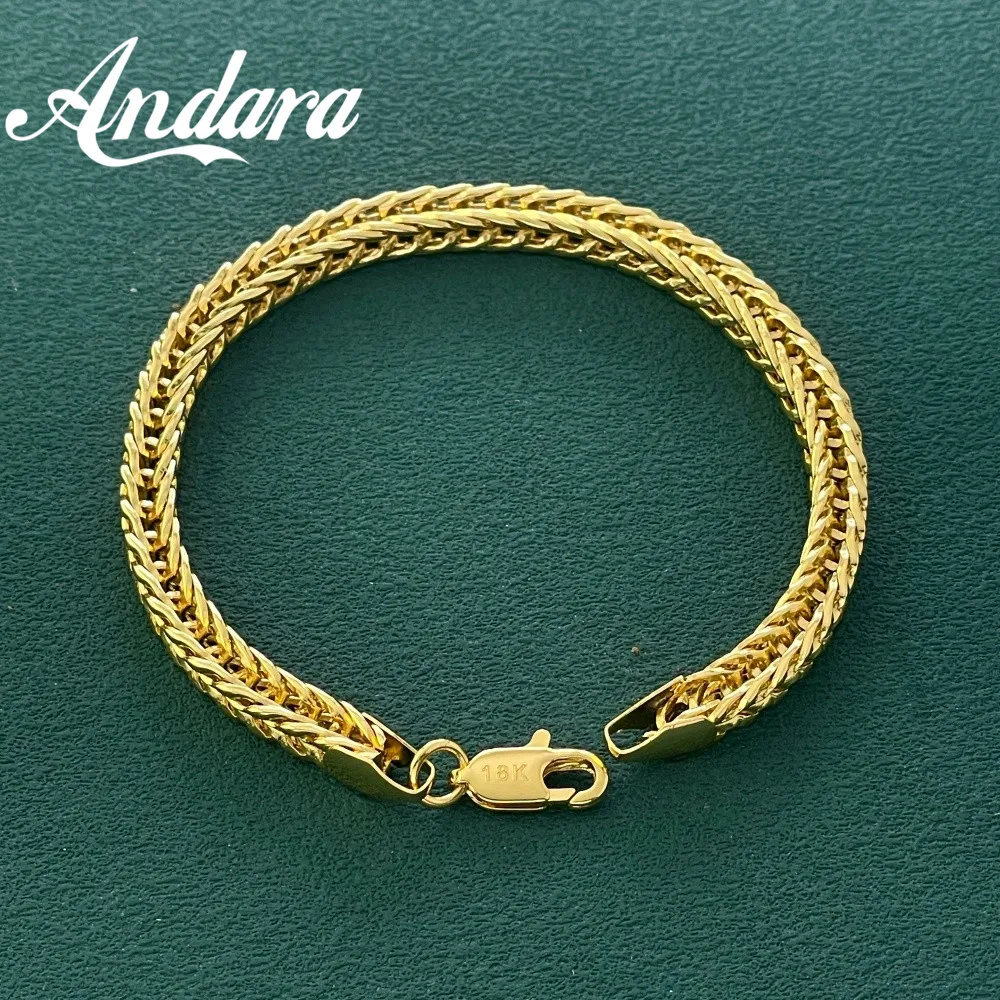 Modisches 925 Sterling Silber 18K Gold Feines Geflochtenes Geometrisches Armband Herren Damen Accessoires Hochzeitsgeschenk Schmuck