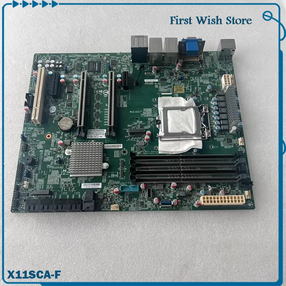 

The server motherboard is compatible with Xeon and the common Core processor X11SCA-F