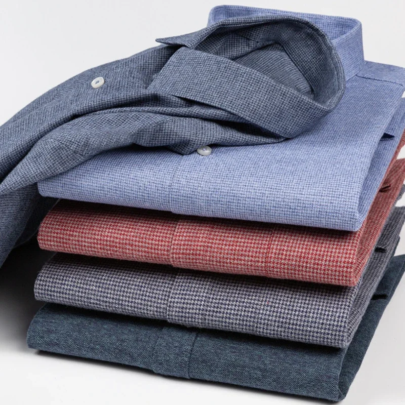 

Pop New High-end Men's Long-sleeved Shirts, Spring And Autumn Business Casual Formal Wear, Comfortable And Breathable Men's Shir