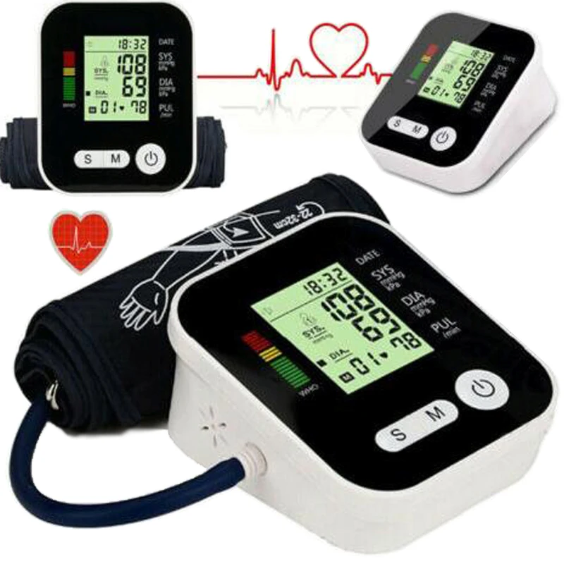 

Digital USB Home Medical Household Upper Arm BP Cuff Blood Pressure Pulse Heart Rate Tonometer Sphygmomanometer Health Monitor