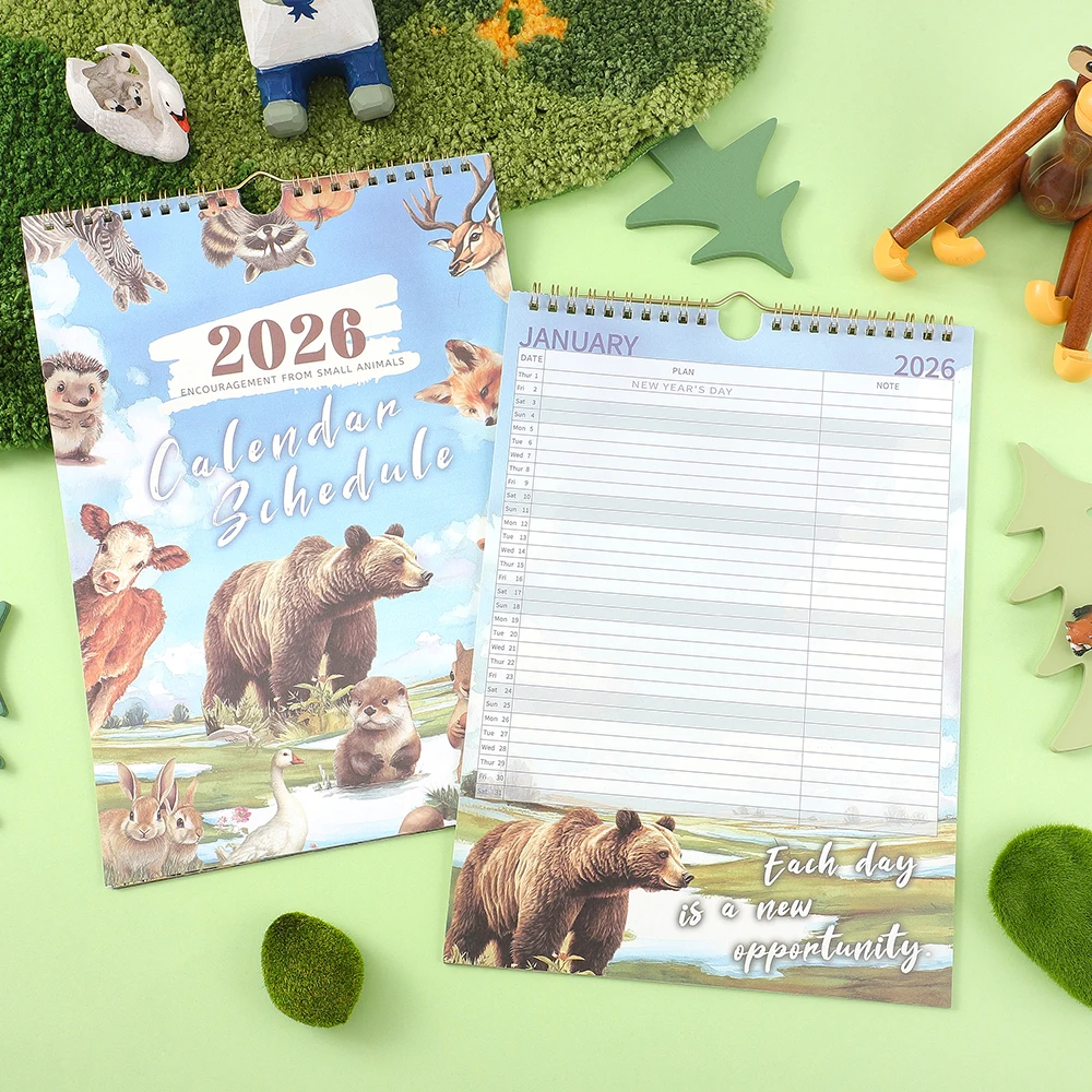 

2026 A4 Wall Calendar With To-Do List Notes Sections Monthly Planning Schedule For Home Office Students Teachers Professionals