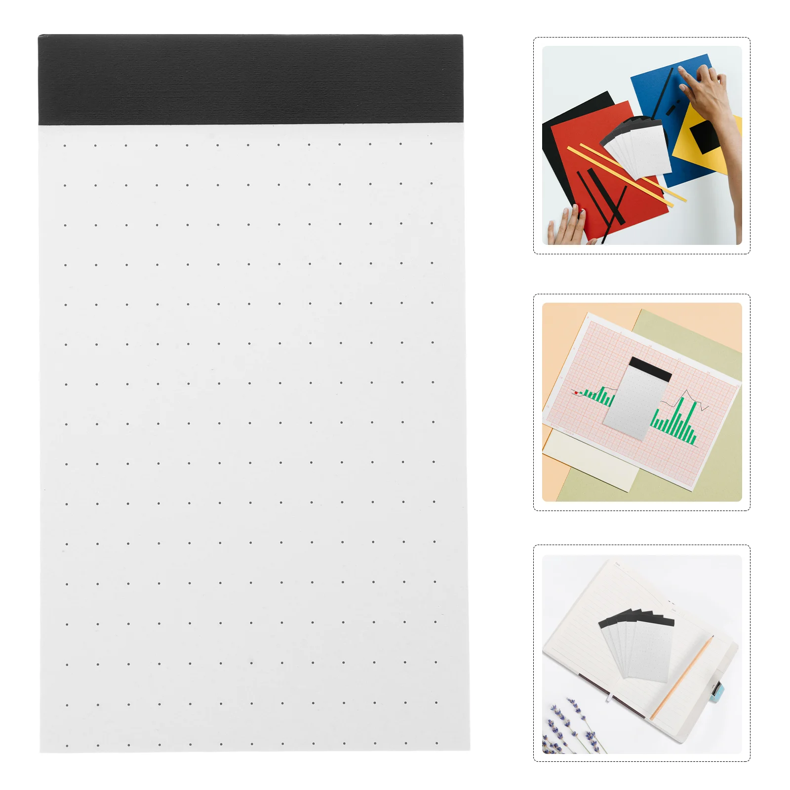 

5 Pcs Note Pad Dotted Index Cards Grid Notebook Paper Annotating Supplies Journal Notepads
