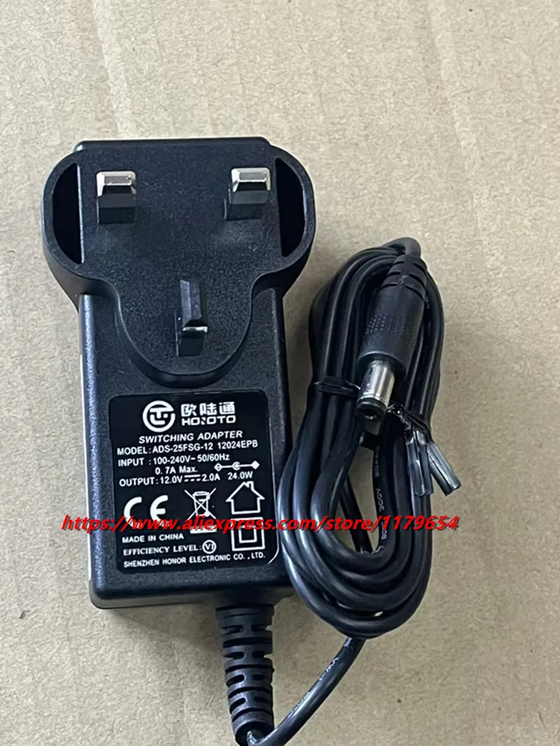 Genuine HOIOTO ADS-25FSG-12 12024EPB 12V 2A 5.5*2.1mm Switching Adapter Charger For Hikvision Dahua Video Recorder Power Supply