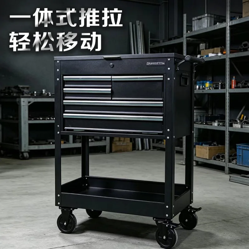 Hardware Auto Repair Tool Cart Drawer Repair Trolley Heavy Duty Parts Cabinet Portable Thickened Removable Locker