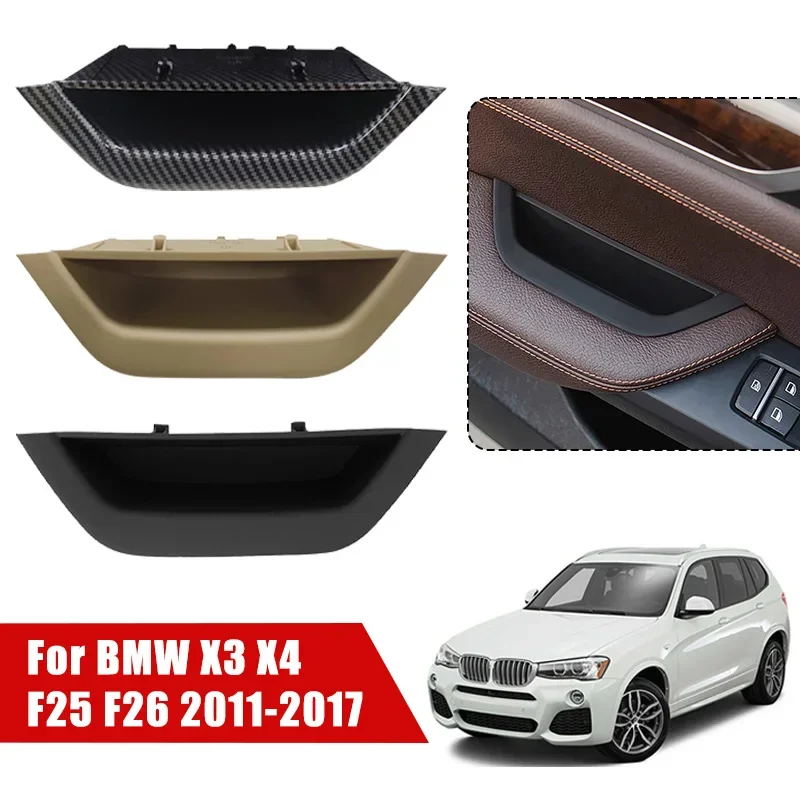 Car Door Armrest Storage Box Handle for BMW X3 X4 F25 F26 2011-2017 Interior Inner Handle Grab Tray Replacement 3 Colors