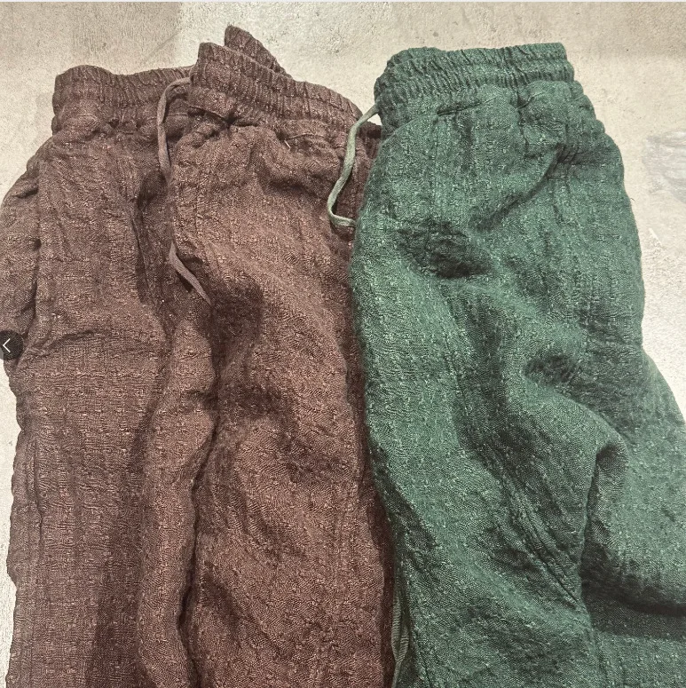 Damskie spodnie lniane na zimę 2025, żakardowe, nowe, ze sznurkiem, w stylu vintage, oryginalne, codzienne, z szerokimi nogawkami, luźne, retro, z charakterem, ropa mujer.