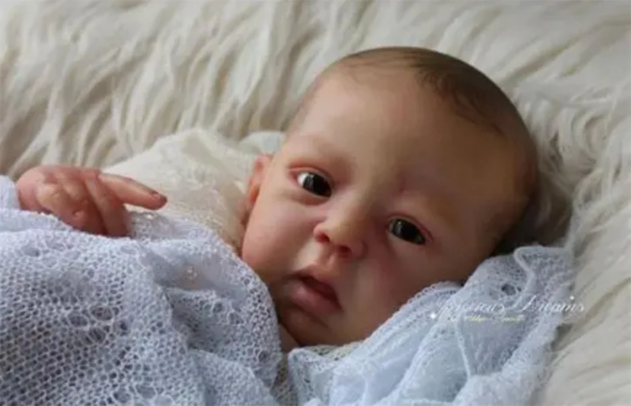 18 Inch Reborn Mindy Awake Doll Kit with Open Eyes, Unpainted Blank Reborn Baby Doll Parts, Lifelike DIY Reborn Bebe Making Kit,