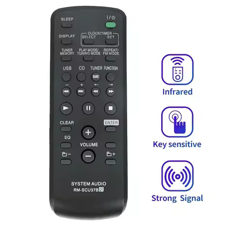 ABYC Replace Remote RM-SCU37B for Sony Mini HI-FI Component System LBT-SH2000 SS-SH2000 CMT-BX3 CMT-BX30R HCD-CBX3 MHC-EX600