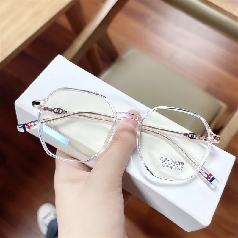 Polygon Shape Men's Glasses Frames New Fashion TR90 Material Eyeglass Frames for Women European American Woman Glass