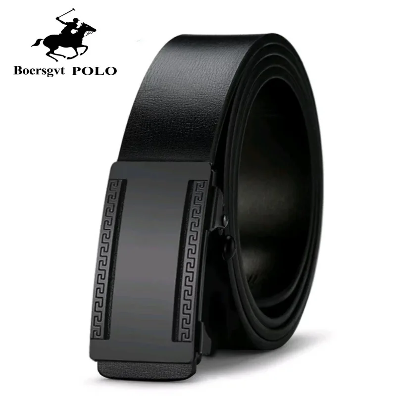 

New Trendy Men's Cowhide Belt - Young People's Business Leather Belt, Stylish & Durable Waistband for Casual & Formal Wear