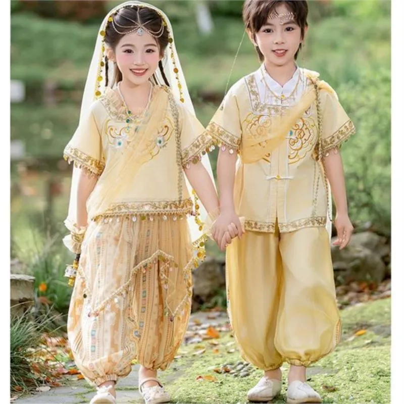 2026-spring-new-ethnic-jacquard-boy's-and-girl's-hanfu-set-new-chinese-ethnic-style-children's-hanfu-embroidery-hanfu-set-zi987