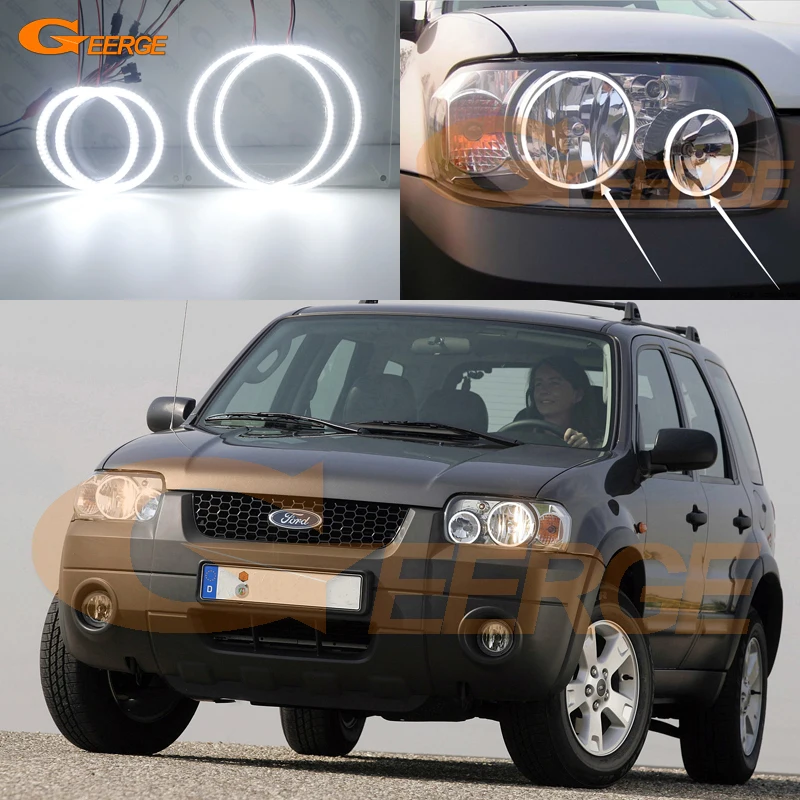

Geerge для Ford Maverick 2005 2006 2007 ультра яркий SMD СВЕТОДИОДНЫЙ ангельские глазки набор колец Дневной светильник