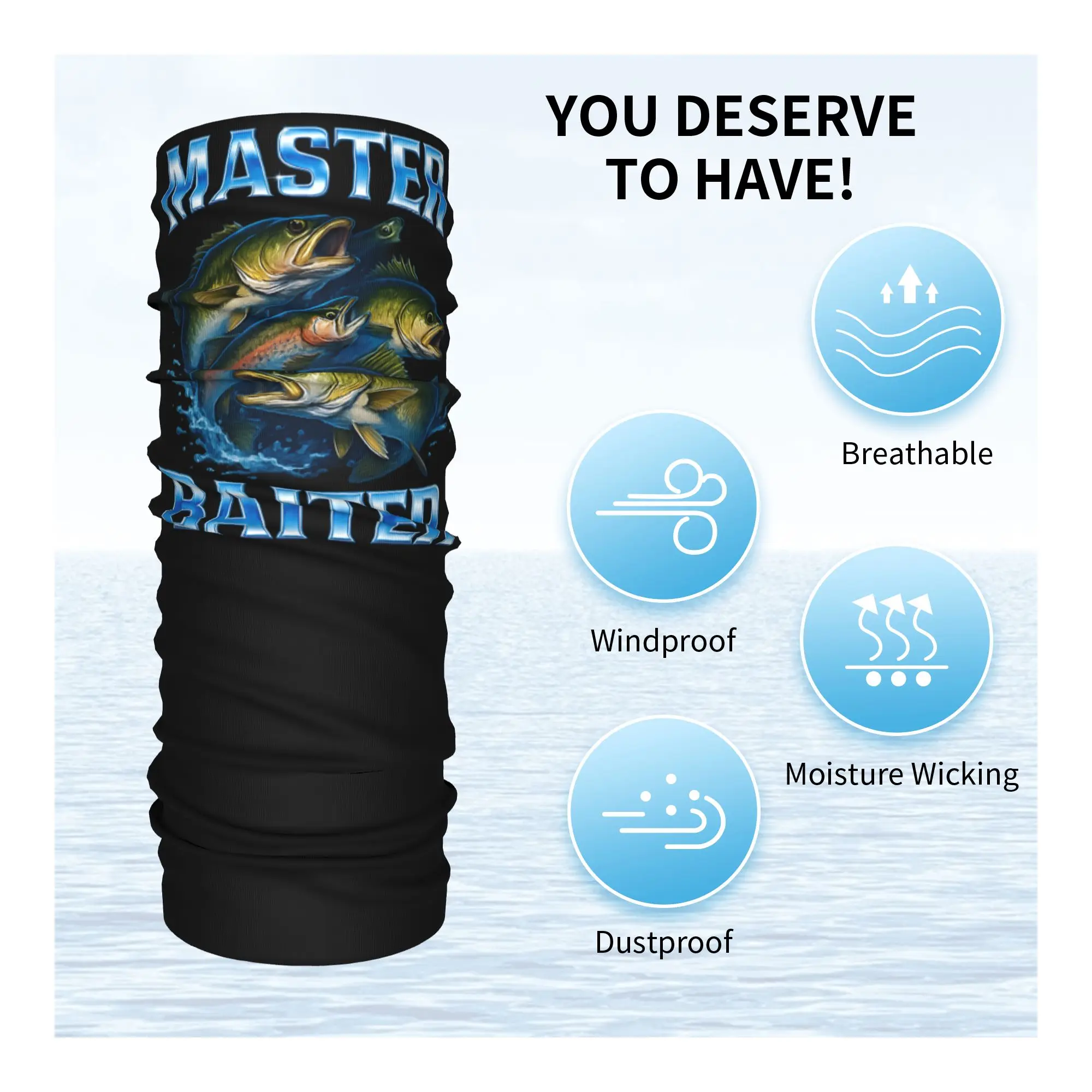 ผ้าพันคออเนกประสงค์สำหรับตกปลา ของขวัญสำหรับนักตกปลา ผ้าคลุมหน้า ผ้าพันคอ ผ้าคาดศีรษะ สำหรับเล่นสกี ล่าสัตว์ ผู้ชาย ผู้หญิง