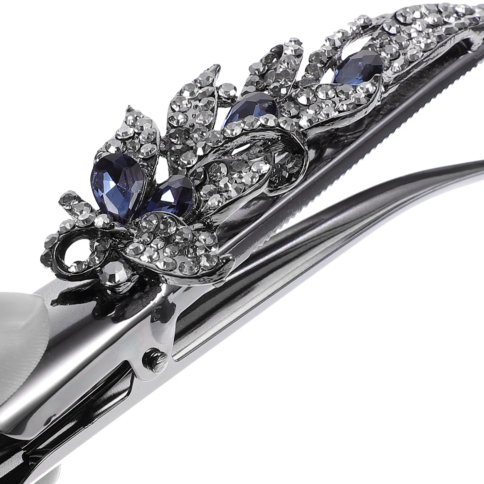 

Зажим из кожи аллигатора, заколка со стразами и блестящими заколками для укладки, декоративные аксессуары для волос, женские тонкие густые волосы