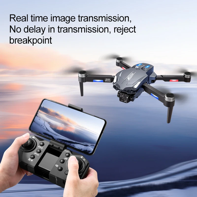 Imagem -06 - Xiaomi D11 Drone 8k hd Duplo Profissional Wifi Fpv Evitar Obstáculos Dobrável Quadcopter Gradiente Fluindo Luzes Brinquedo rc 15000m