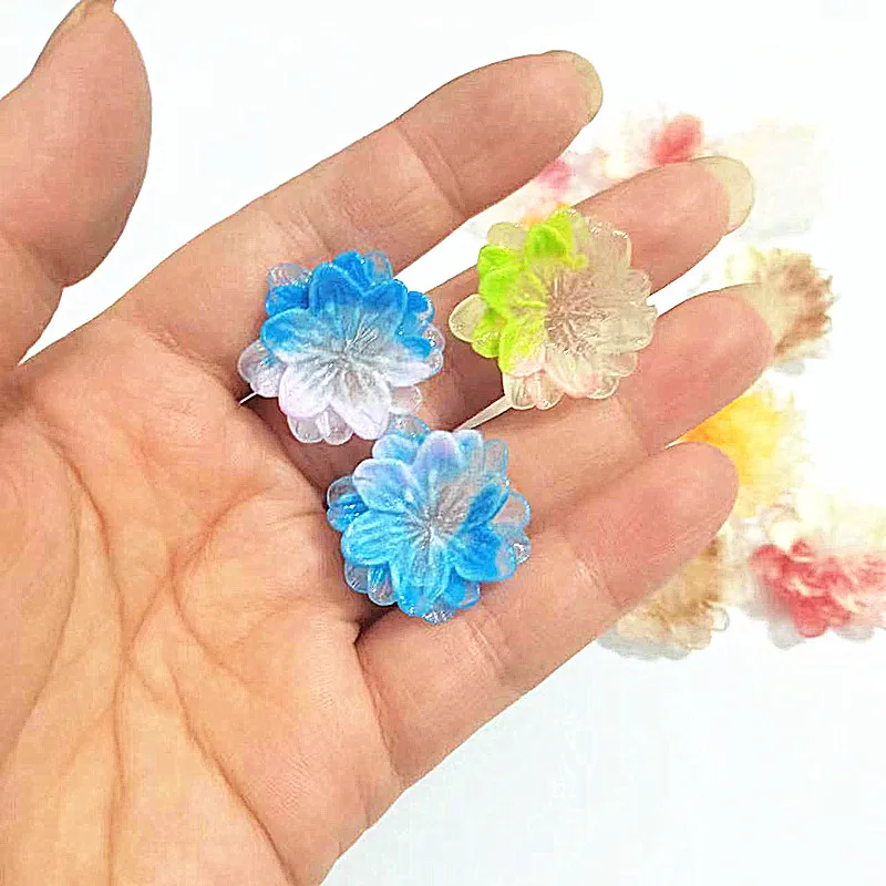 50 Stück 25mm Rosen-Harzblumen Dekoration Bastelbedarf Flache Cabochons für Scrapbooking Kawaii Niedliche DIY-Accessoires