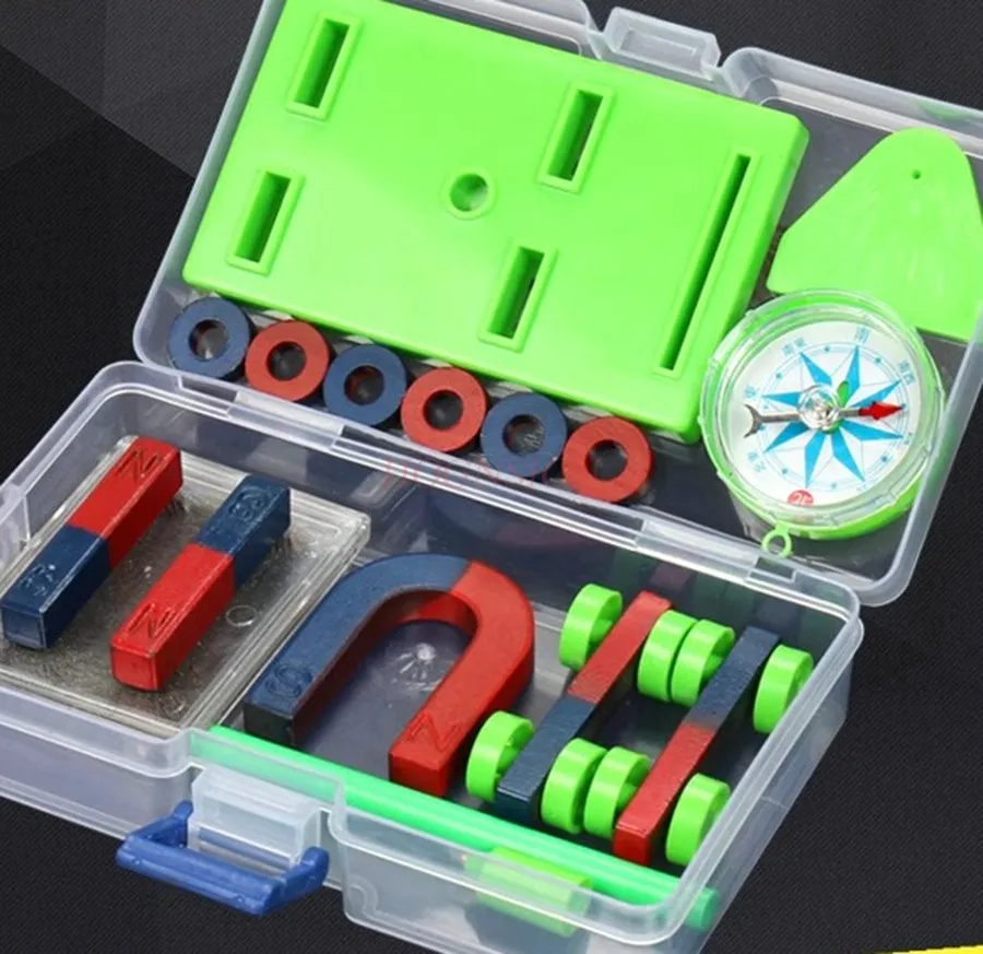 1set Teaching magnet experimental set, bar shaped iron suction magnetic levitation children's science experimental device