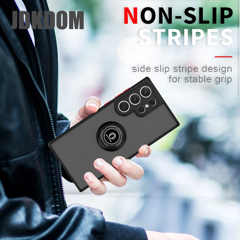 JDKDOM-funda de teléfono con soporte magnético para Samsung Galaxy S25FE S25 Edge S24 S23 FE Plus Note 20, funda con soporte de anillo Ultra a prueba de golpes