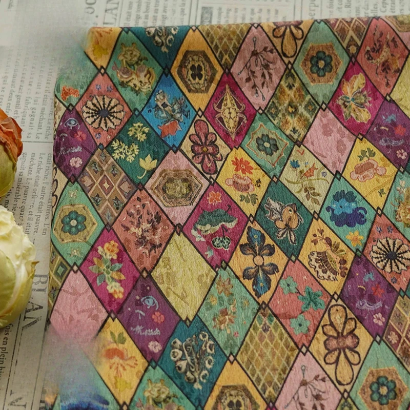 

Botanical Heavy Gambiered Gauze Fabric Floral Jacquard Cheongsam Dress Material Chinese Style Clothing Textile