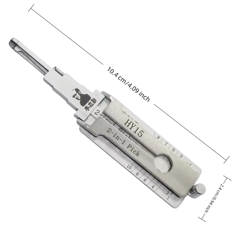 Original Lishi HY15 2-in-1 Schlosserwerkzeug Schlossöffner & Decoder Flachfräser für Hyundai/Kia Modelle – Detail 5