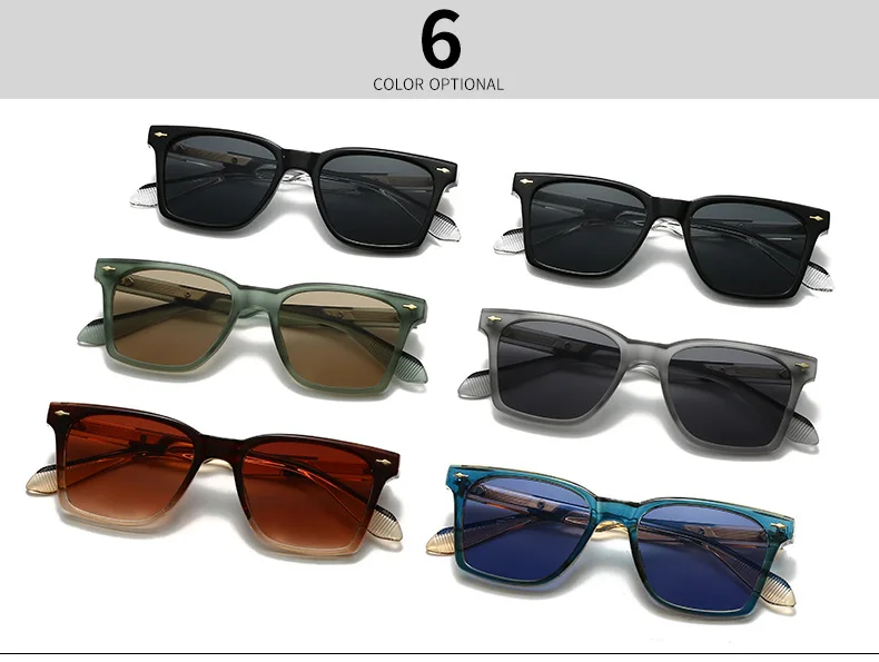 2025 quadratische Sonnenbrille Frauen Trendy Vintage Sonnenbrille Männer Luxus Mode Gläser Dropshipping Gafas De Sol Hombre Sonnenbrille – Detail 6