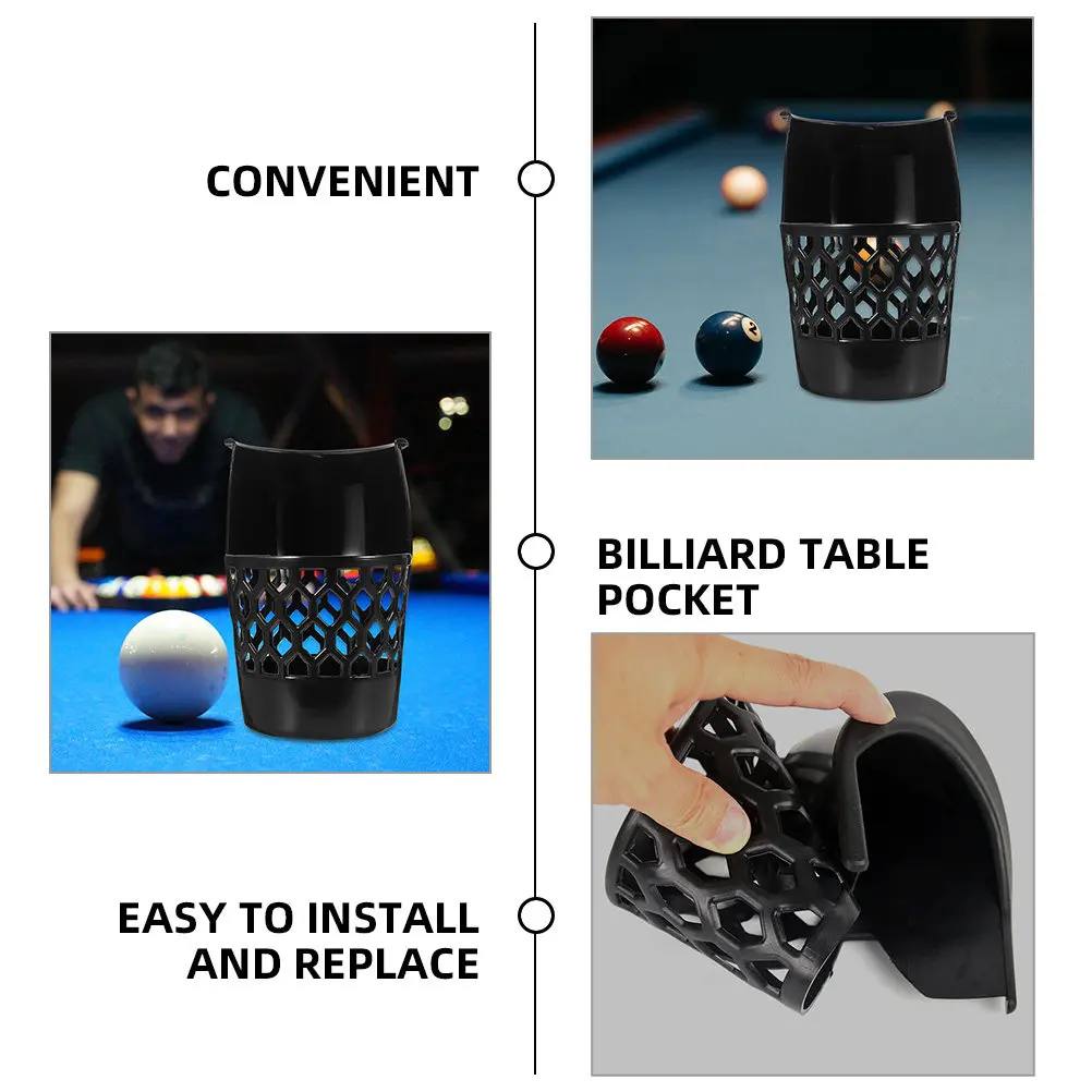 

Набор из 6 прочных пластиковых вкладышей для карманов бильярдного стола, подходят для школ, спортивных клубов, домашнего использования и отдыха.