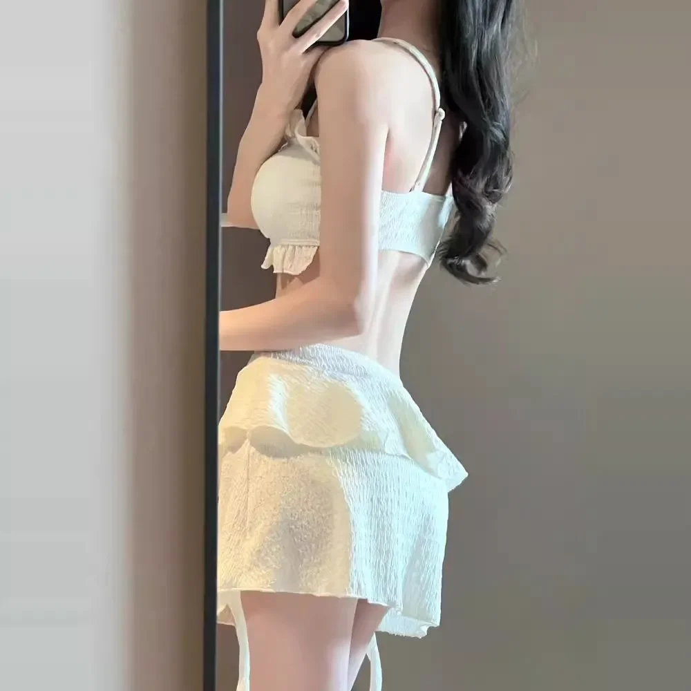 NICE 2025 New Women's Bikini Set Sexy Slimming Beautiful Vacation Hot Spring Swimsuit Separate Design High-End Feelings Cross-Bo