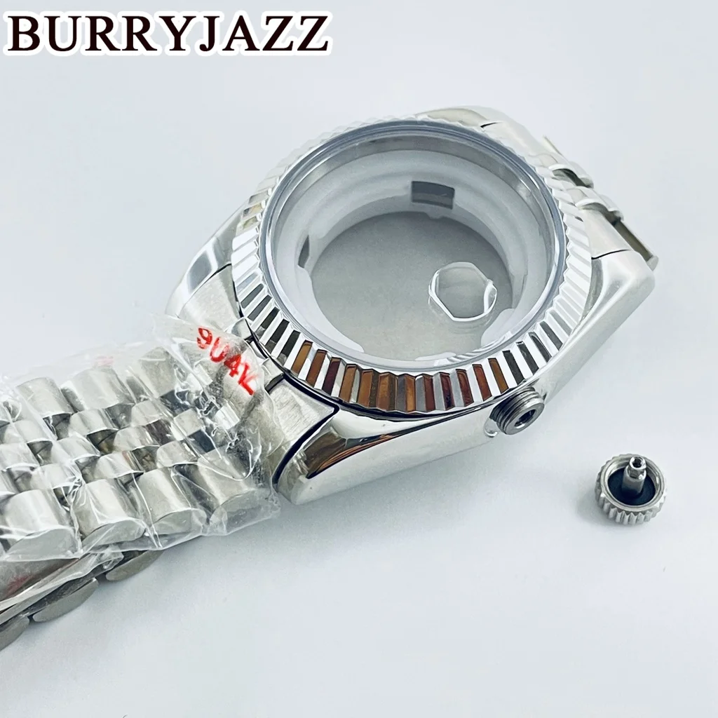 BURRYJAZZ 31 mm NH05 NH06 Uhrengehäuse Silber Roségold Edelstahlgehäuse mit Saphirglas wasserdicht