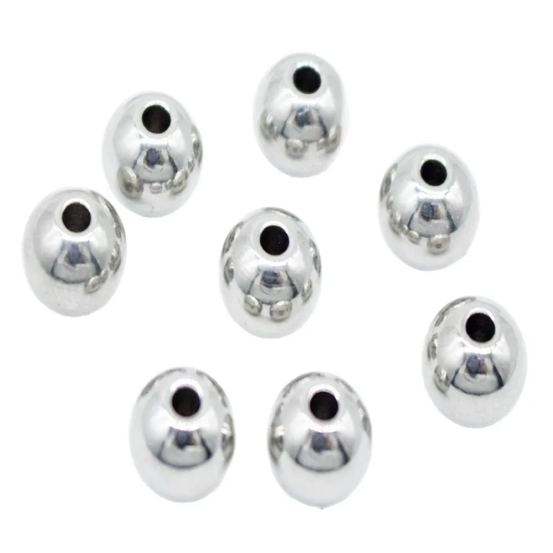 10-50Pcs 2 3 4 5 6 6 8 10 12mm Stainless Steel Beads Round Ball Loose Spacer Beads Accessories for DIY Bracelet Jewelry Making