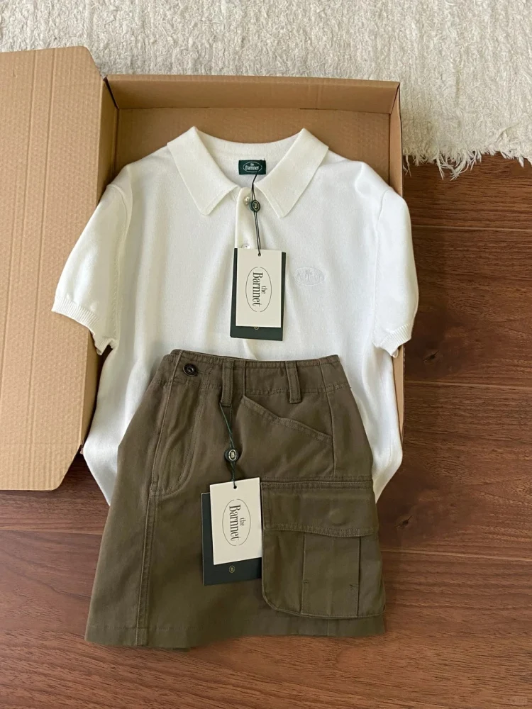 

Summer Sle irt Clean Fre Comfortable White Cotton ort Sve Women's Casual Wear Henry Collar T-irt