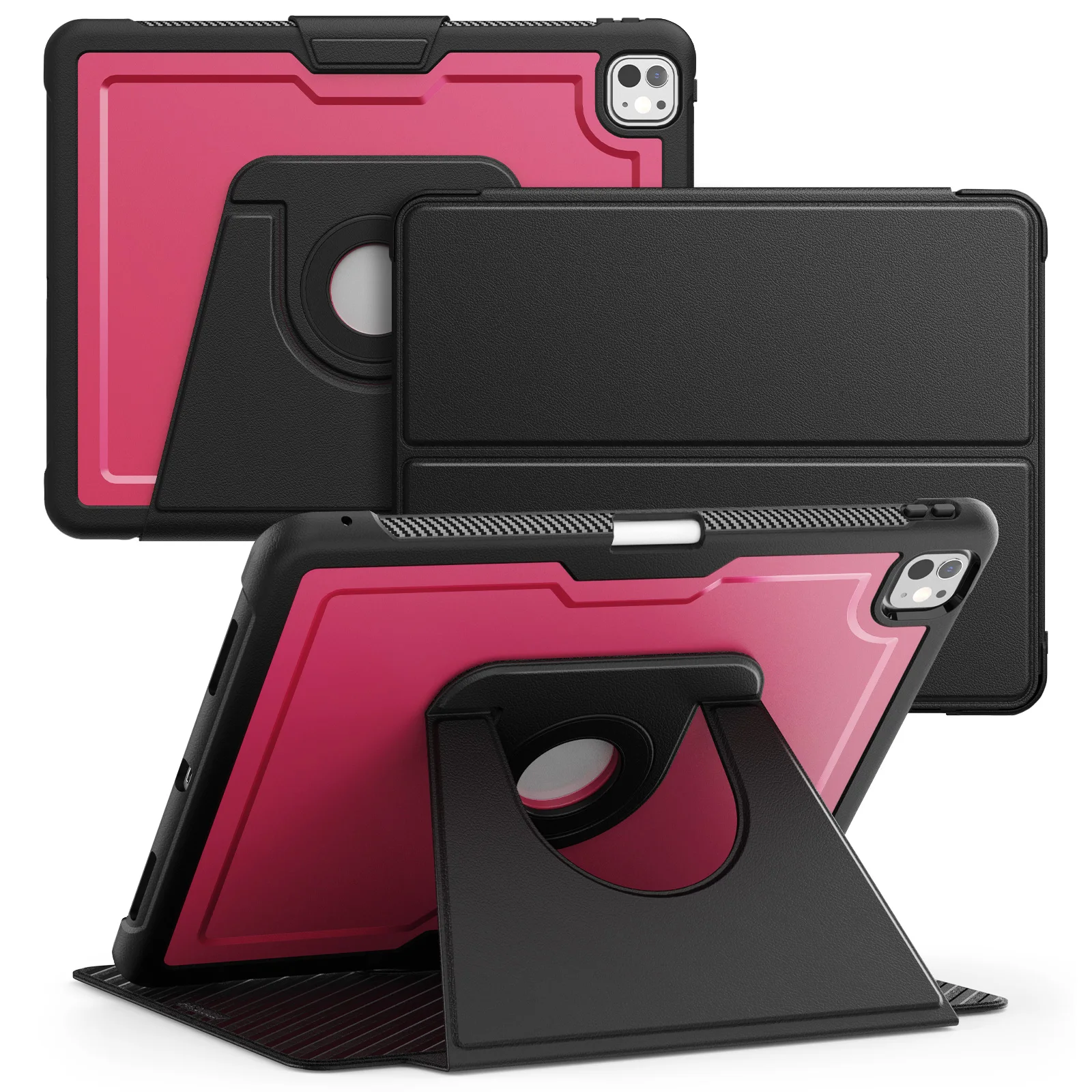 Smart Case For iPad Pro 13 M4 2024 Model A2926 A2925 A3007 360 Rotation Multi-Angles Stand Detachable Cover Auto Sleep / Wake