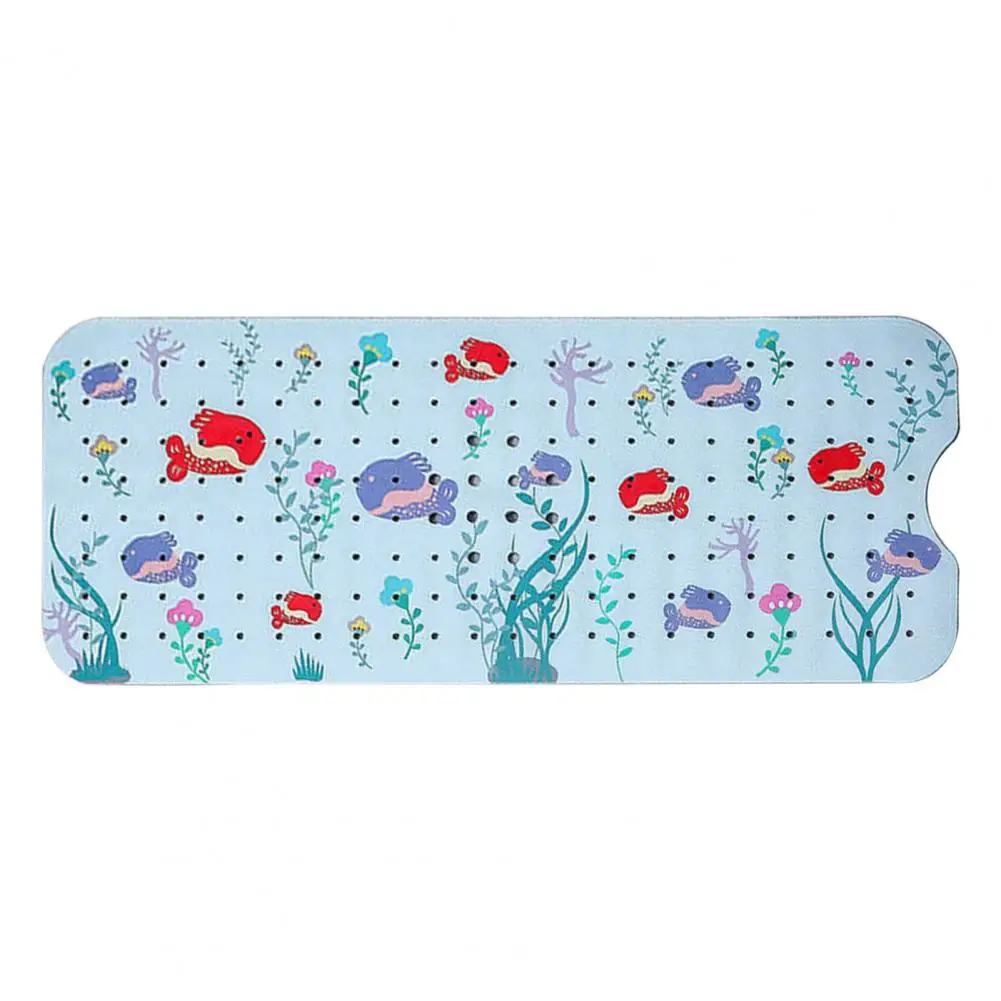 Shower Mat Soft Quick-drying Baby Bath Mat with Cartoon Pattern Non-slip Design Suction Cups for Bathroom Safety Modern Floor