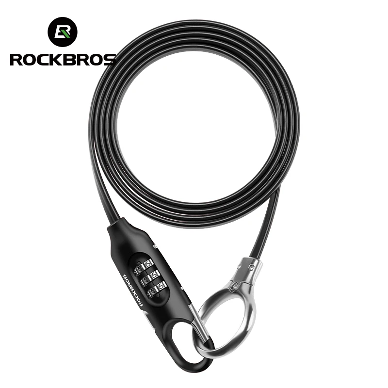 ROCKBROS Portable Bicycle Lock High Security Anti-theft Locks Safety Bike Chain Lock for Motorcycle Electric E-Bike Accessories