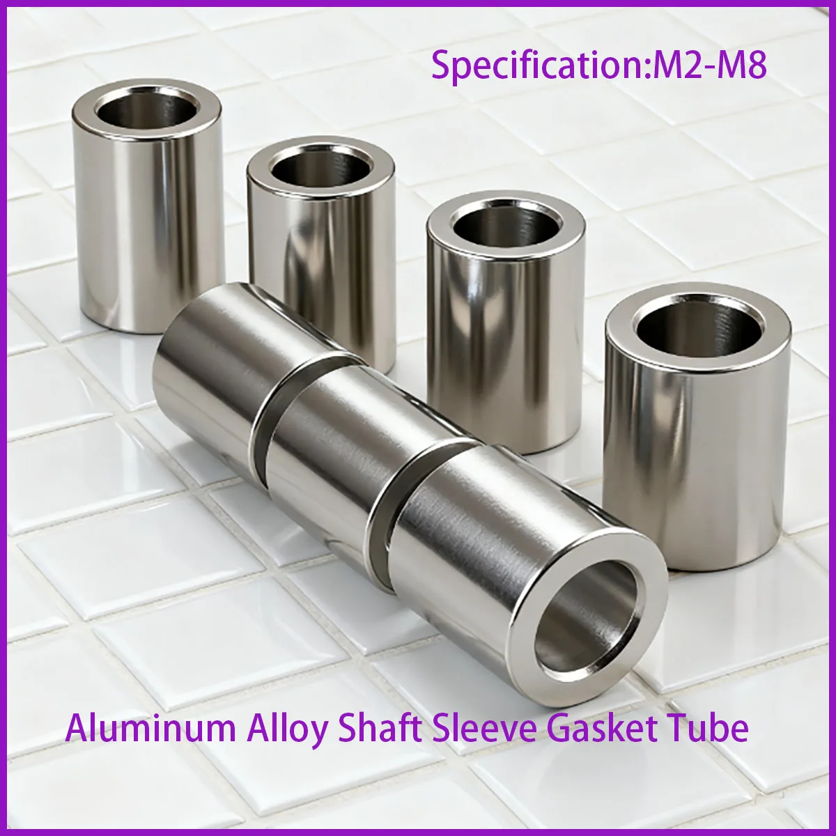 Aluminum Alloy Shaft Sleeve/Gasket/Tube Sleeve/Column Sleeve - Flat Washer Ring & Joint Sleeve for M2-M8 Screws