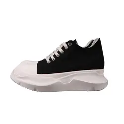 Men Women Low TOP Shoes Casual Canvas Platform Heel Sneakers Luxury Designer Lace Up Autumn Black White Pink Boots