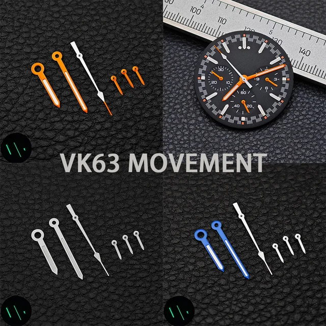 Wskazówki zegarka Wskaźnik zegarka VK63 pasujący do tarczy 32,5 mm Akcesoria do konserwacji mechanizmu kwarcowego VK63